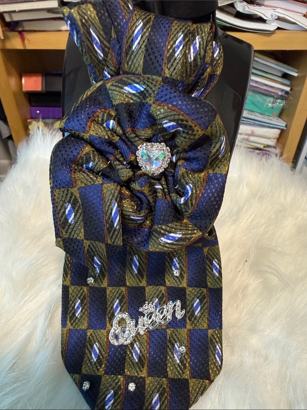 Blue & Green Junk Tie